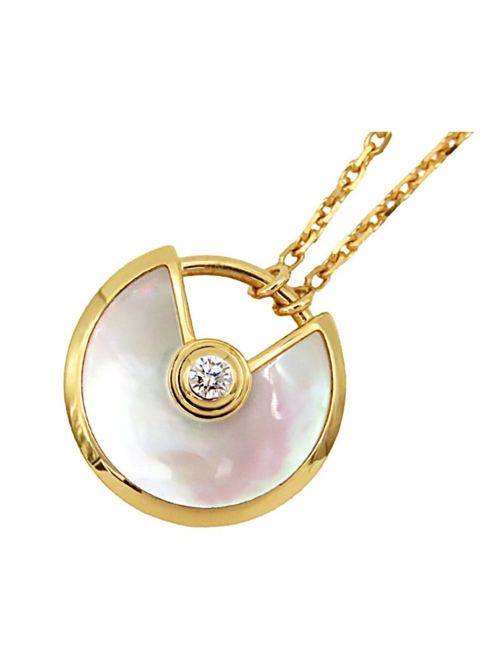 Cartier Amulette Pink Gold 18k Diamond Necklace